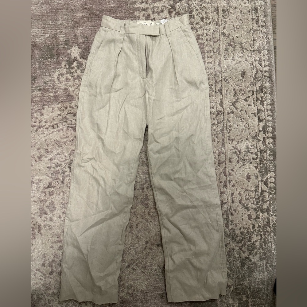 Abercrombie & Fitch linen straight leg pants